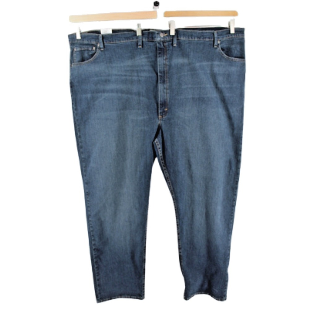 NWT Wrangler Mens 58x30 Jeans Regular Fit Stretch Blue Denim Big & Tall Work